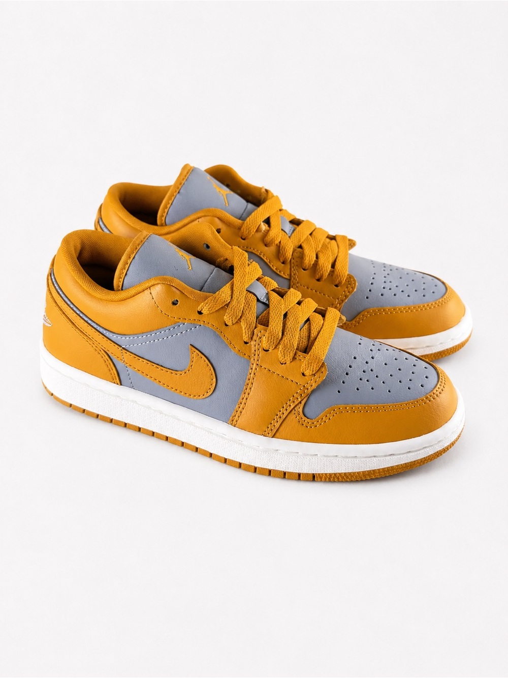 Size 5.5W- Jordan 1 Low Cement Grey Chutney Low-Top Sneakers